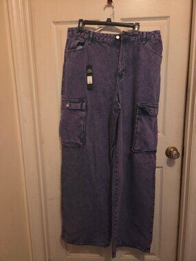 FASHION NOVA PURPLE JEANS SIZE 18